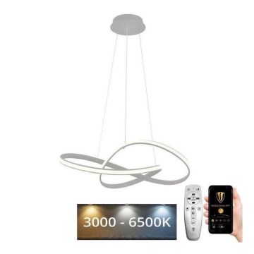 Brilagi - Suspension filaire à intensité variable COSMOWAVE LED/70W/230V 3000-6500K argent + télécommande