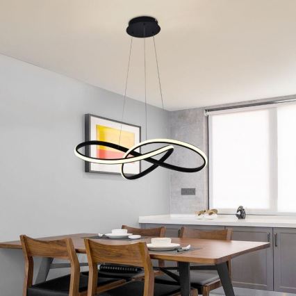 Brilagi - Suspension filaire à intensité variable COSMOWAVE LED/70W/230V noir + Télécommande