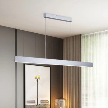 Brilagi - Suspension filaire à intensité variable SLEEKLINE SMART LED/40W/230V 3000-6000K Wi-Fi Tuya argent + télécommande
