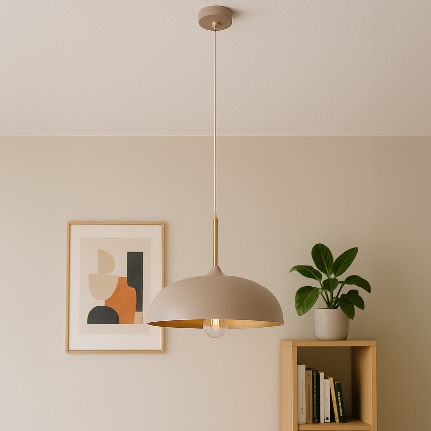 Brilagi - Suspension filaire ABRAHAM 1xE27/60W/230V d. 35 cm beige