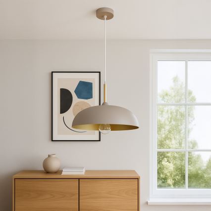 Brilagi - Suspension filaire ABRAHAM 1xE27/60W/230V d. 45 cm beige