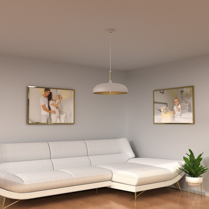 Brilagi - Suspension filaire ABRAHAM 1xE27/60W/230V d. 45 cm blanc