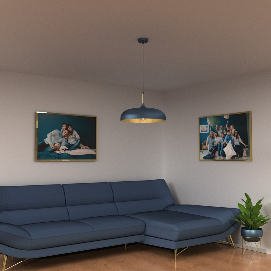 Brilagi - Suspension filaire ABRAHAM 1xE27/60W/230V d. 45 cm bleu