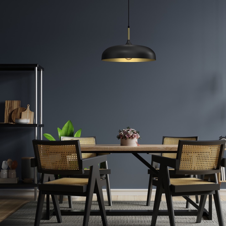 Brilagi - Suspension filaire ABRAHAM 1xE27/60W/230V d. 45 cm noir
