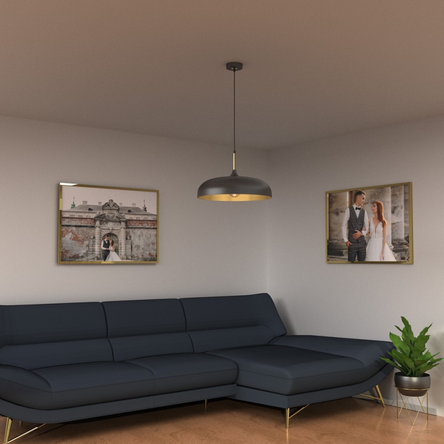 Brilagi - Suspension filaire ABRAHAM 1xE27/60W/230V d. 45 cm noir