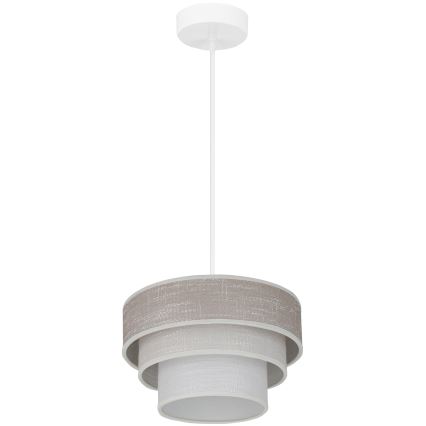 Brilagi - Suspension filaire ALASKA LUNETA 1xE27/15W/230V d. 25 cm gris/crème