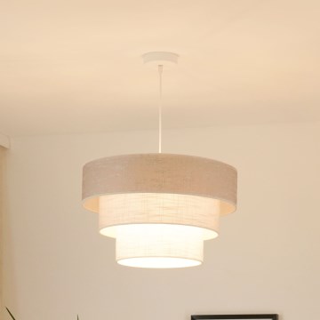 Brilagi - Suspension filaire ALASKA LUNETA 1xE27/15W/230V d. 45 cm gris/crème