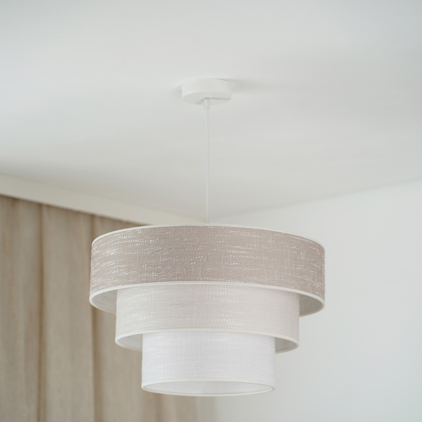 Brilagi - Suspension filaire ALASKA LUNETA 1xE27/15W/230V d. 45 cm gris/crème