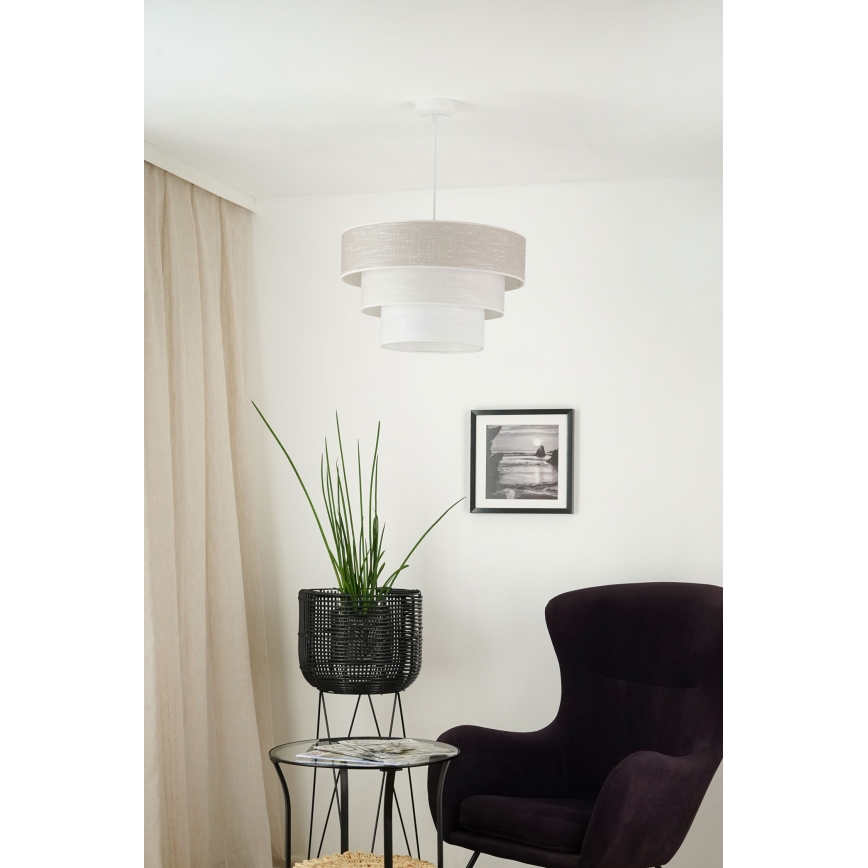 Brilagi - Suspension filaire ALASKA LUNETA 1xE27/15W/230V d. 45 cm gris/crème