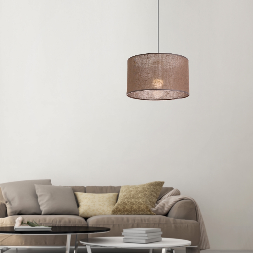 Brilagi - Suspension filaire ANTHONY 1xE27/60W/230V chêne noyer/marron