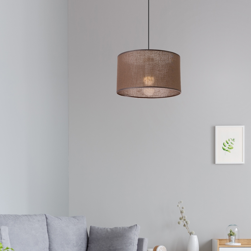 Brilagi - Suspension filaire ANTHONY 1xE27/60W/230V chêne noyer/marron
