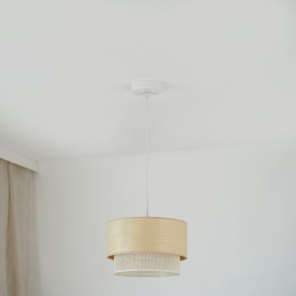 Brilagi - Suspension filaire ARIZONA BOHO 1xE27/15W/230V d. 25 cm beige/blanc