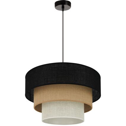 Brilagi - Suspension filaire ASPEN LUNETA 1xE27/15W/230V d. 45 cm noir/beige/crème