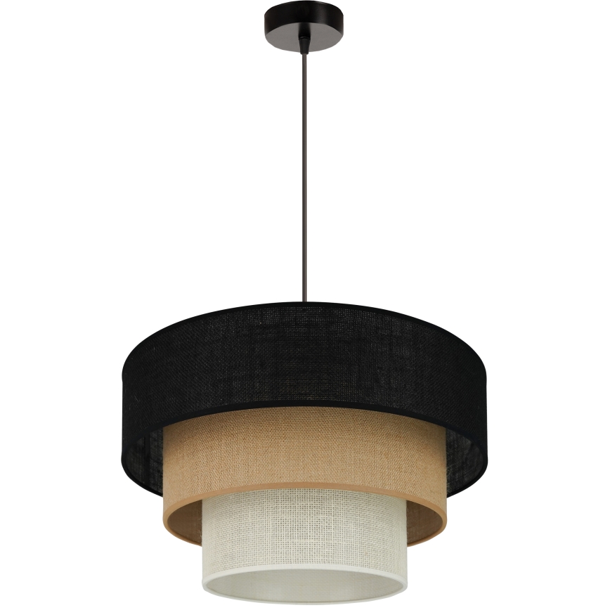 Brilagi - Suspension filaire ASPEN LUNETA 1xE27/15W/230V d. 45 cm noir/beige/crème