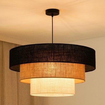 Brilagi - Suspension filaire ASPEN LUNETA 1xE27/15W/230V d. 60 cm noir/beige/crème