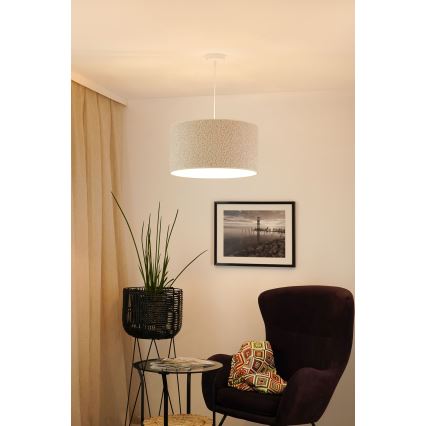 Brilagi - Suspension filaire BOUCLE ROLLER 1xE27/15W/230V d. 45 cm crème
