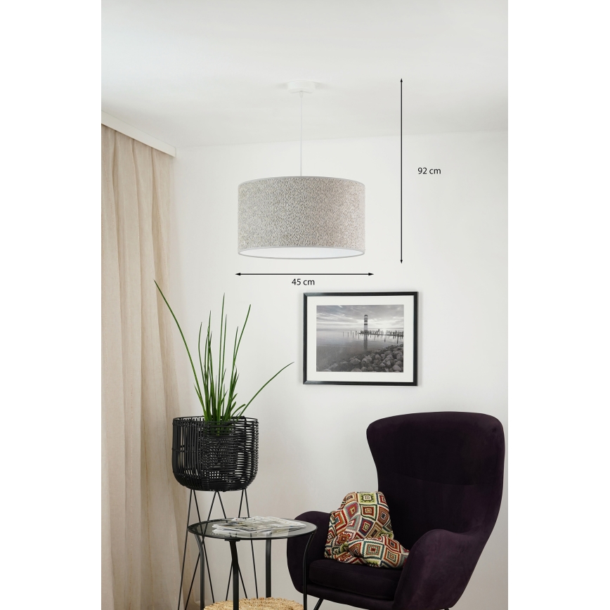Brilagi - Suspension filaire BOUCLE ROLLER 1xE27/15W/230V d. 45 cm gris