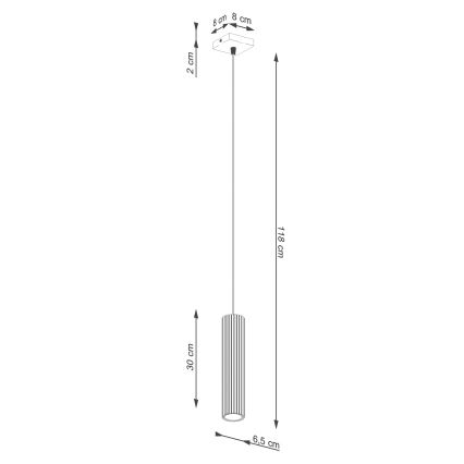 Brilagi - Suspension filaire CRESTO 1xGU10/10W/230V noir