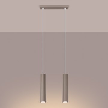 Brilagi - Suspension filaire CRESTO 2xGU10/10W/230V taupe