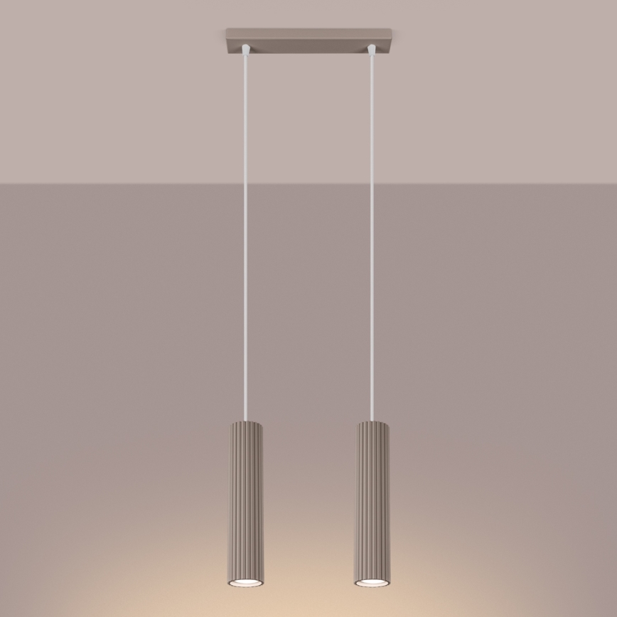 Brilagi - Suspension filaire CRESTO 2xGU10/10W/230V taupe