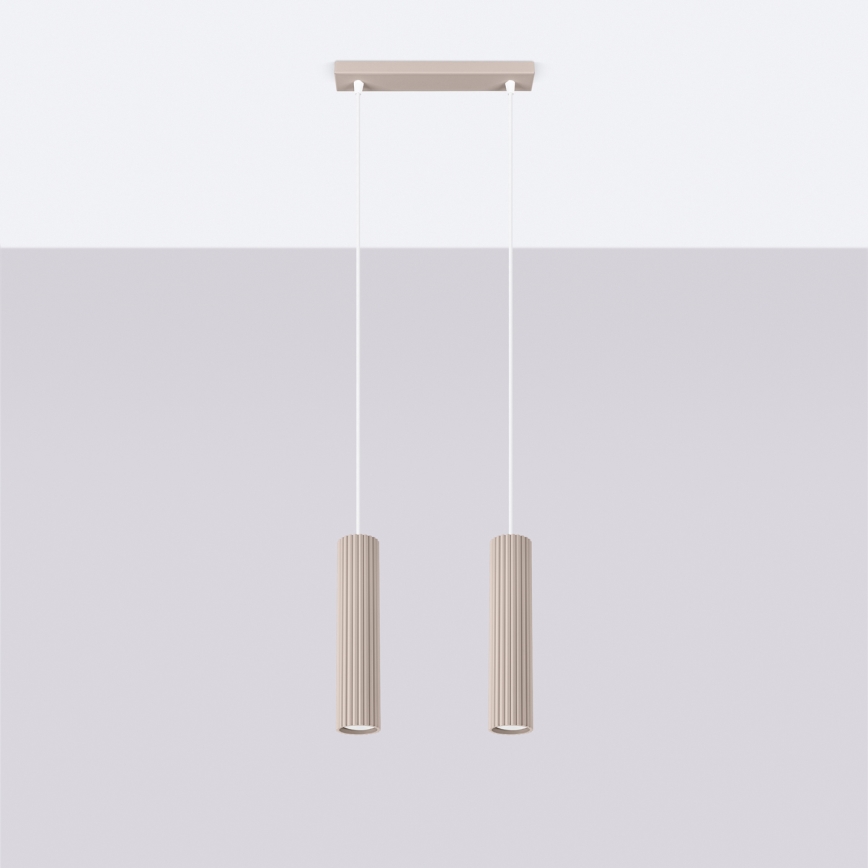 Brilagi - Suspension filaire CRESTO 2xGU10/10W/230V taupe