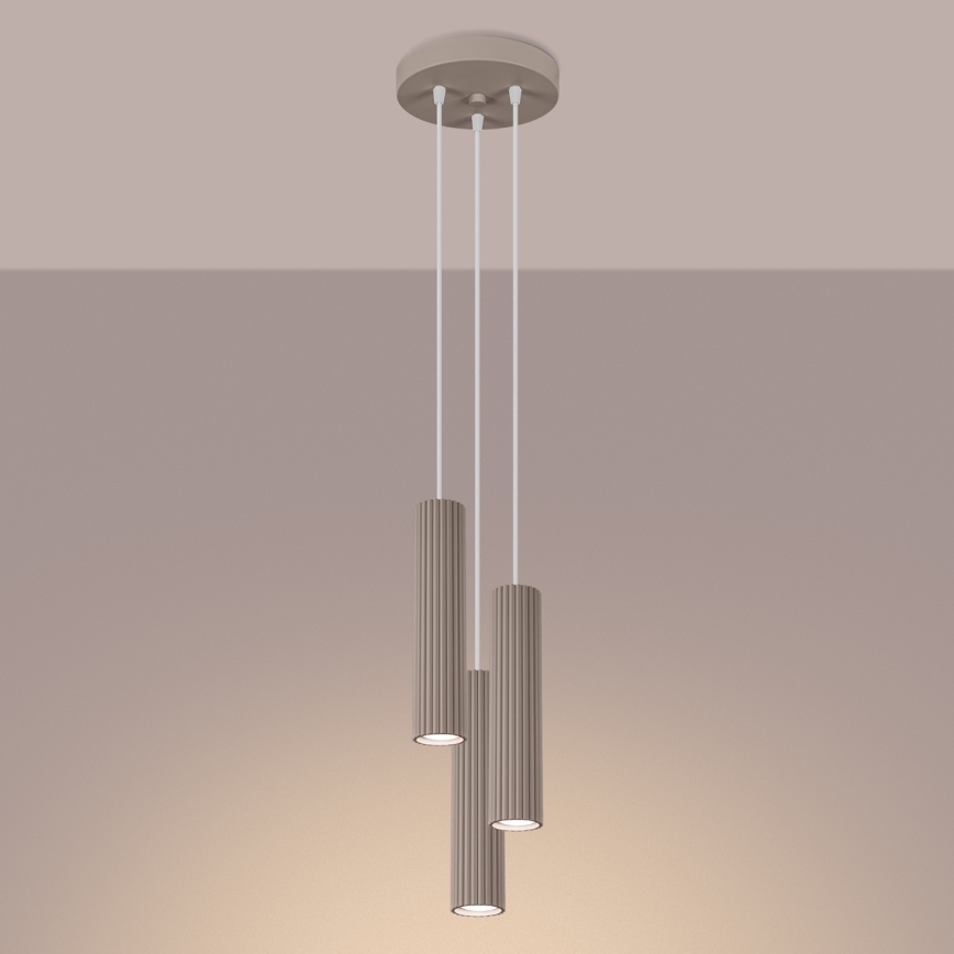 Brilagi - Suspension filaire CRESTO 3xGU10/10W/230V taupe
