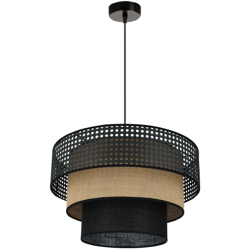 Brilagi - Suspension filaire DAKOTA LUNETA 1xE27/15W/230V d. 45 cm noir/beige