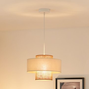 Brilagi - Suspension filaire DALLAS 1xE27/15W/230V d. 30 cm marron/crème/blanc