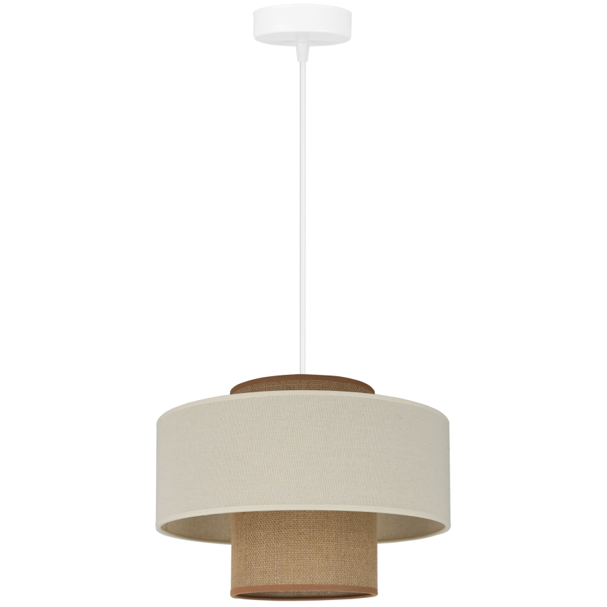 Brilagi - Suspension filaire DALLAS 1xE27/15W/230V d. 30 cm marron/crème/blanc