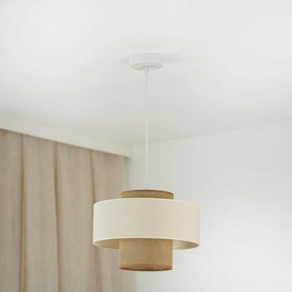 Brilagi - Suspension filaire DALLAS 1xE27/15W/230V d. 30 cm marron/crème/blanc