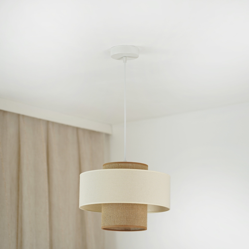 Brilagi - Suspension filaire DALLAS 1xE27/15W/230V d. 30 cm marron/crème/blanc