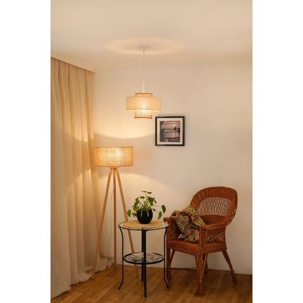 Brilagi - Suspension filaire DALLAS 1xE27/15W/230V d. 30 cm marron/crème/blanc