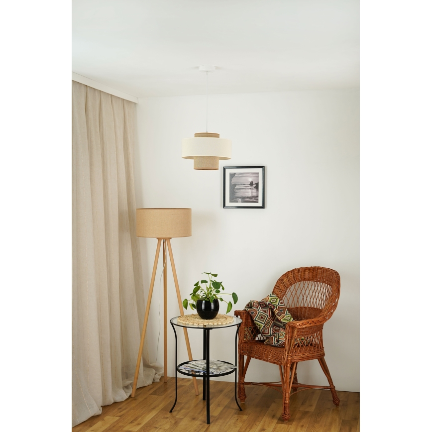 Brilagi - Suspension filaire DALLAS 1xE27/15W/230V d. 30 cm marron/crème/blanc