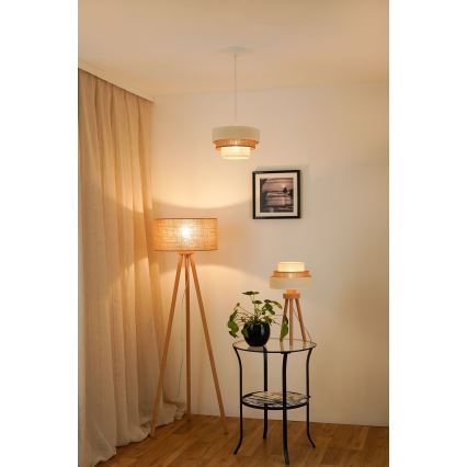 Brilagi - Suspension filaire DENVER LUNETA 1xE27/15W/230V d. 25 cm beige/marron/crème