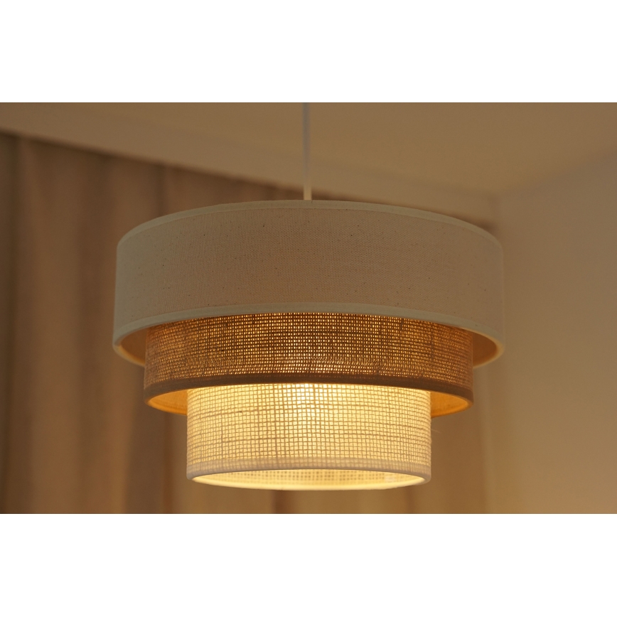 Brilagi - Suspension filaire DENVER LUNETA 1xE27/15W/230V d. 25 cm beige/marron/crème