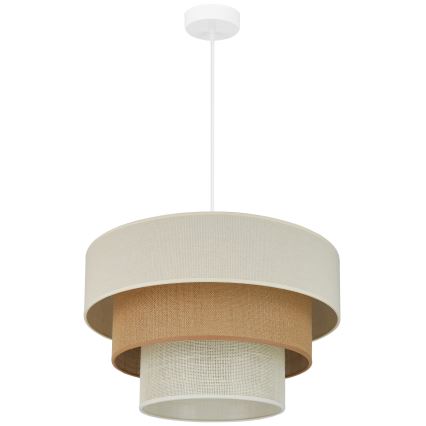 Brilagi - Suspension filaire DENVER LUNETA 1xE27/15W/230V d. 45 cm beige/marron/crème
