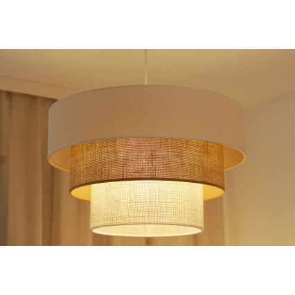 Brilagi - Suspension filaire DENVER LUNETA 1xE27/15W/230V d. 45 cm beige/marron/crème