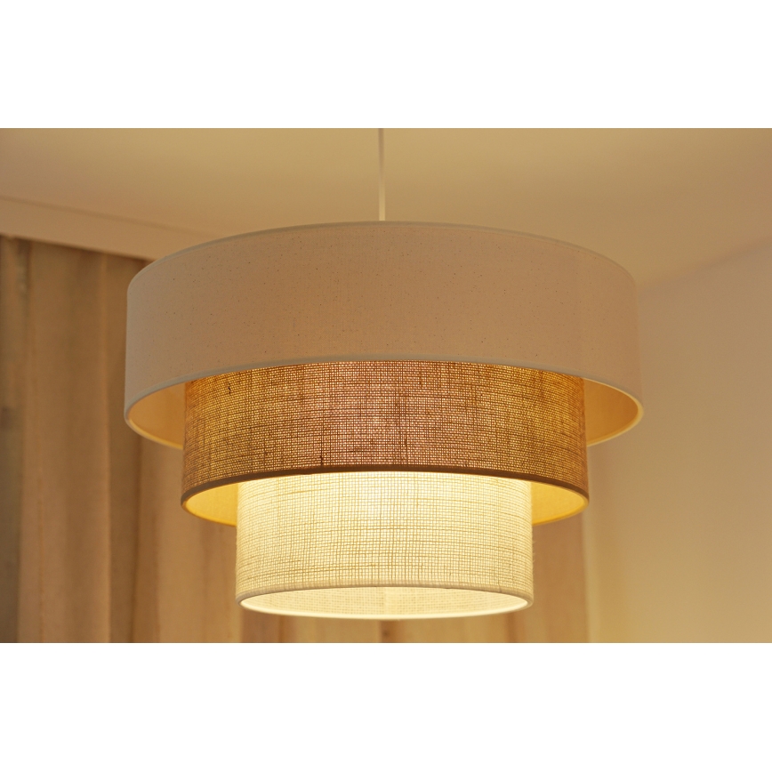 Brilagi - Suspension filaire DENVER LUNETA 1xE27/15W/230V d. 45 cm beige/marron/crème