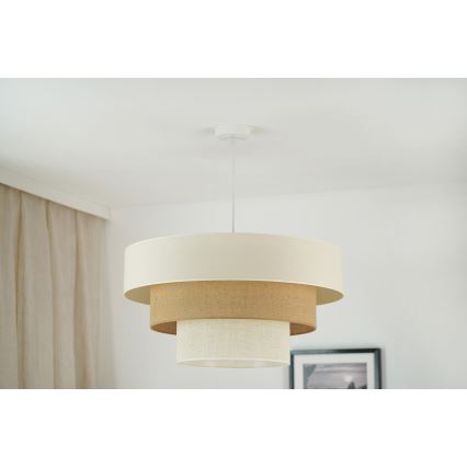 Brilagi - Suspension filaire DENVER LUNETA 1xE27/15W/230V d. 60 cm beige/marron/crème