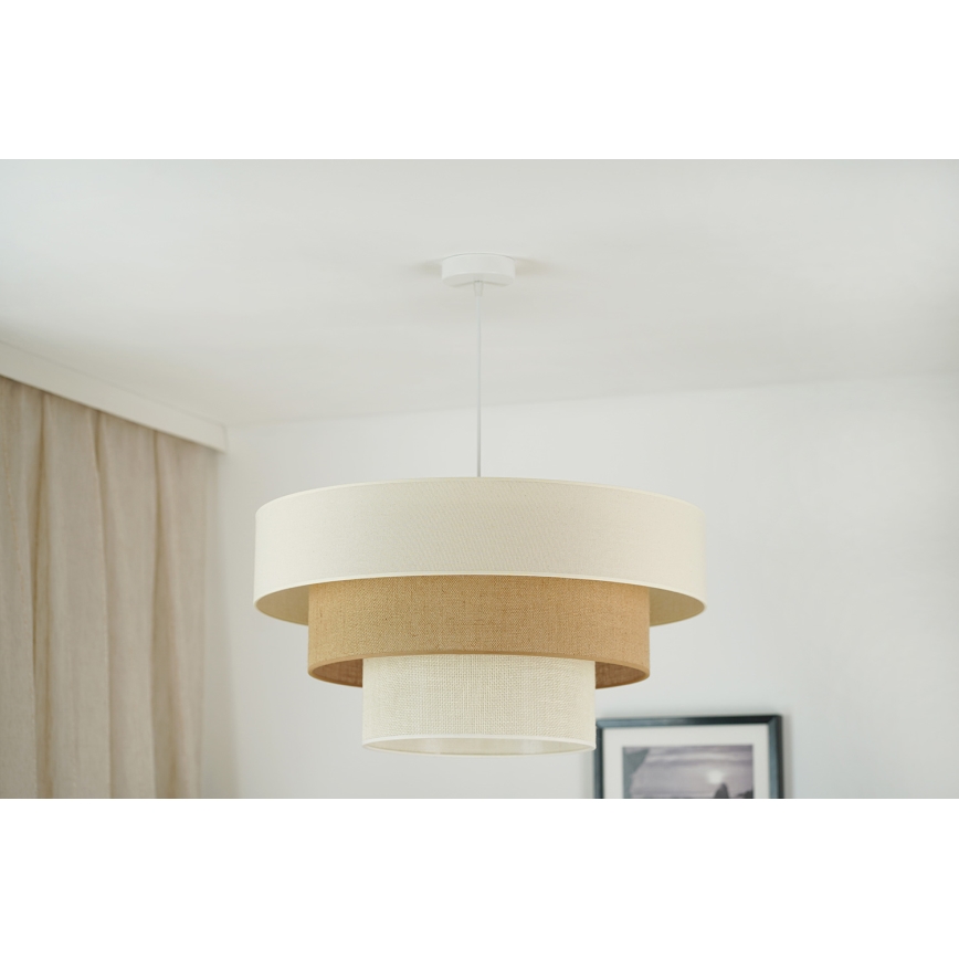 Brilagi - Suspension filaire DENVER LUNETA 1xE27/15W/230V d. 60 cm beige/marron/crème