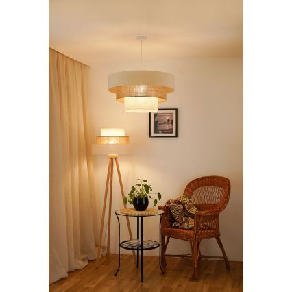 Brilagi - Suspension filaire DENVER LUNETA 1xE27/15W/230V d. 60 cm beige/marron/crème