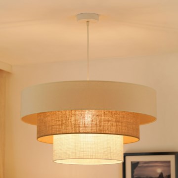 Brilagi - Suspension filaire DENVER LUNETA 1xE27/15W/230V d. 60 cm beige/marron/crème