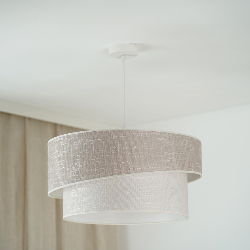 Brilagi - Suspension filaire DOVER SHINE 1xE27/15W/230V d. 50 cm gris/crème