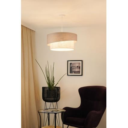 Brilagi - Suspension filaire DOVER SHINE 1xE27/15W/230V d. 50 cm gris/crème