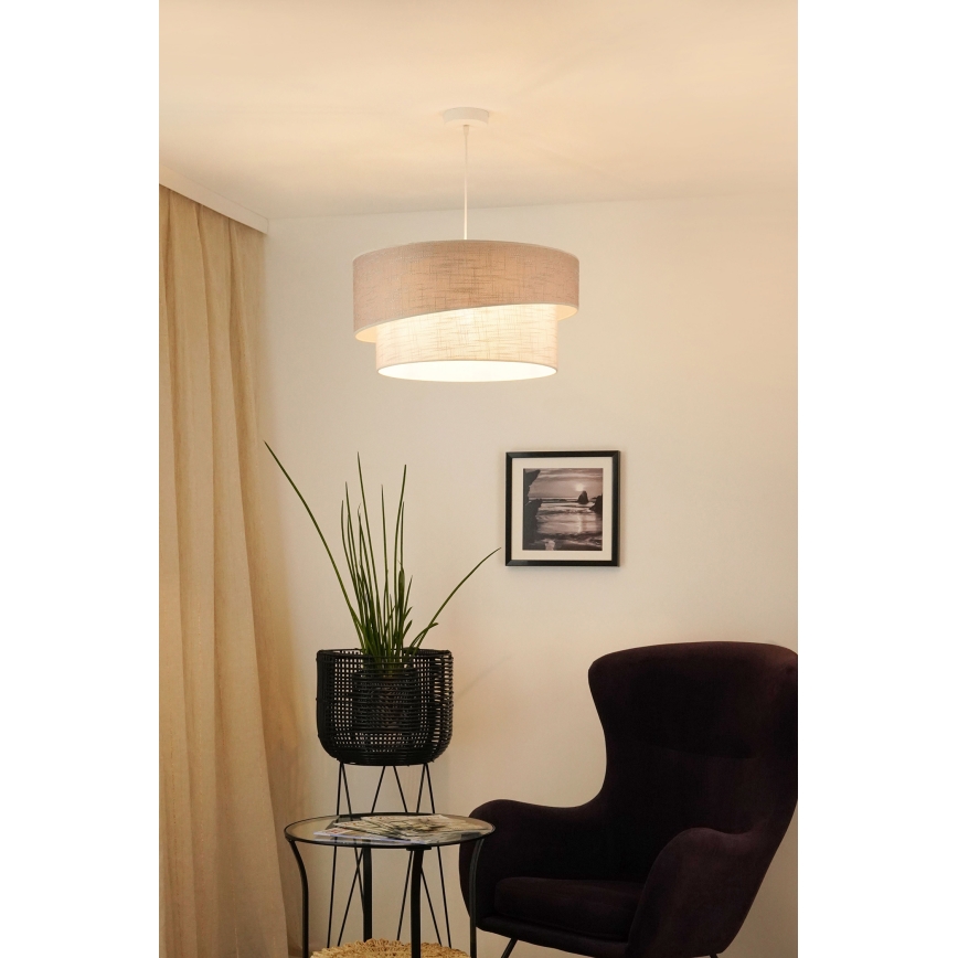 Brilagi - Suspension filaire DOVER SHINE 1xE27/15W/230V d. 50 cm gris/crème