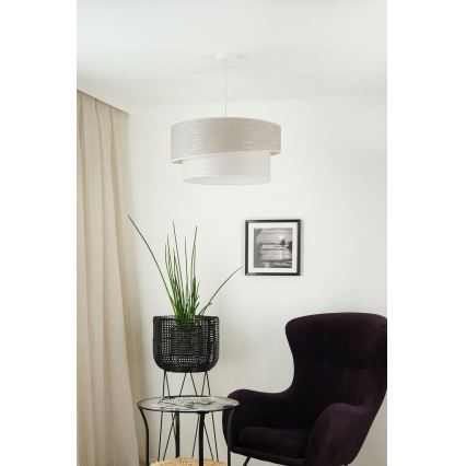 Brilagi - Suspension filaire DOVER SHINE 1xE27/15W/230V d. 50 cm gris/crème