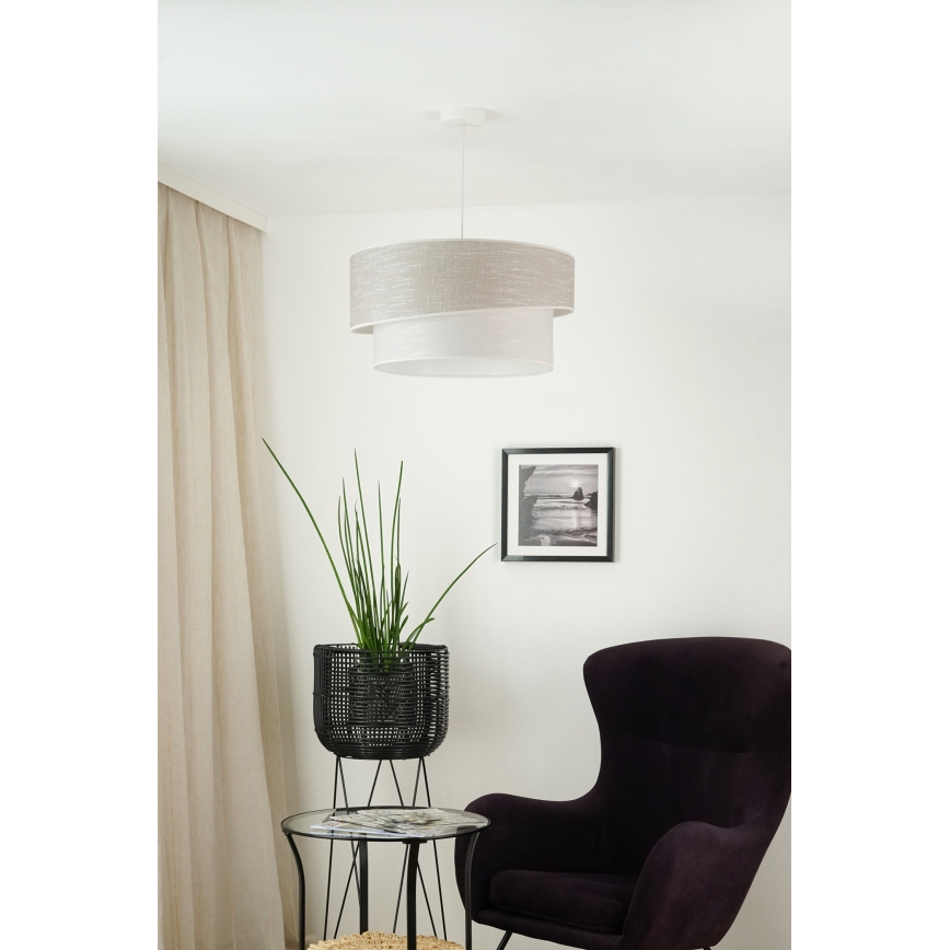 Brilagi - Suspension filaire DOVER SHINE 1xE27/15W/230V d. 50 cm gris/crème