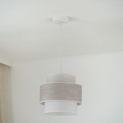 Brilagi - Suspension filaire DOVER SPACE 1xE27/15W/230V d. 25 cm gris/crème