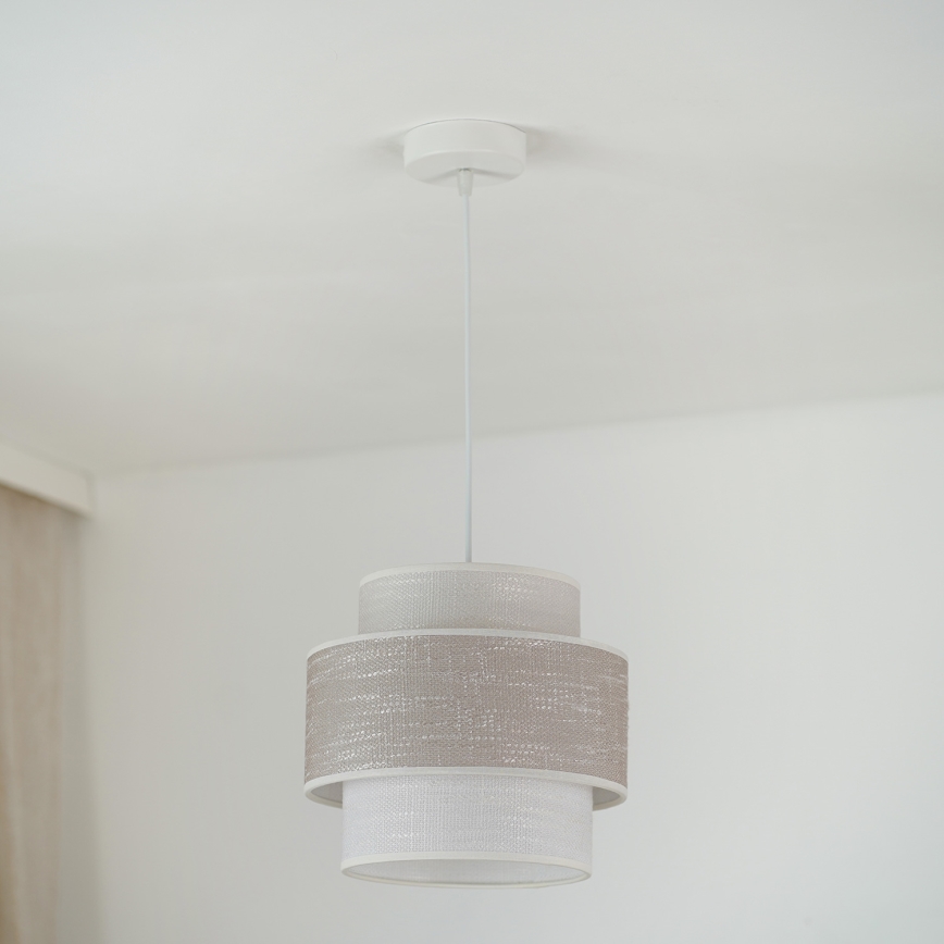Brilagi - Suspension filaire DOVER SPACE 1xE27/15W/230V d. 25 cm gris/crème