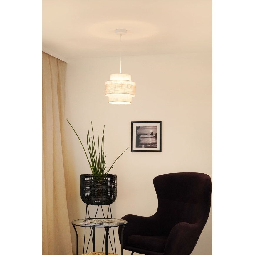 Brilagi - Suspension filaire DOVER SPACE 1xE27/15W/230V d. 25 cm gris/crème
